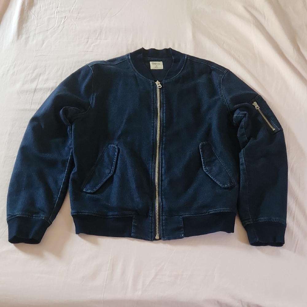 Men's Size Medium Gap Denim Bomber In Navy